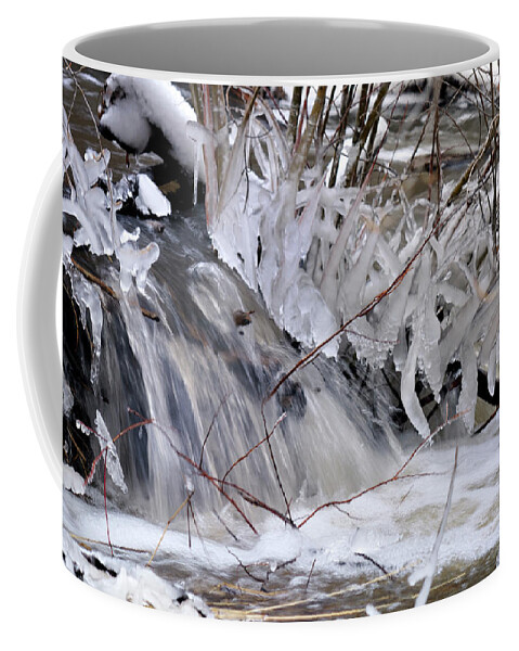 River Coffee Mug featuring the photograph Icy Spring by Ron Cline