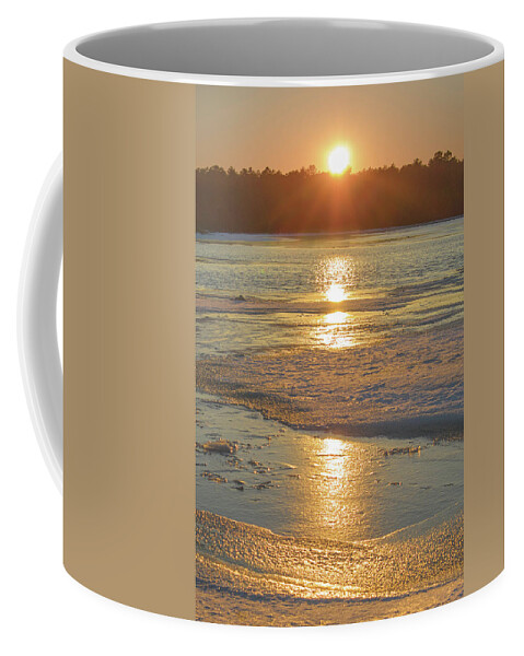 Sunset Coffee Mug featuring the photograph Icy Sunset by Beth Sawickie