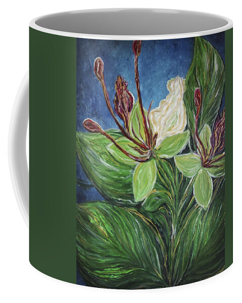 Ifit Coffee Mug featuring the painting Ifit Flower Guam by Michelle Pier