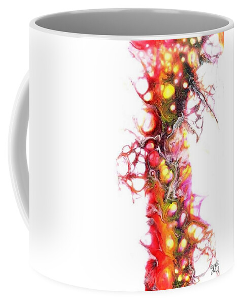 Acrylic Coffee Mug featuring the painting Ignition by Daniela Easter