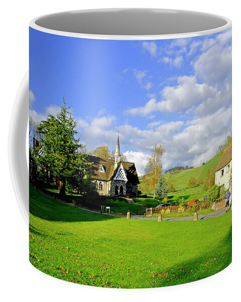 Europe Coffee Mug featuring the photograph Ilam Primary School and Cottages by Rod Johnson
