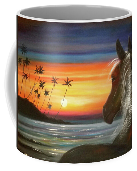 Art Coffee Mug featuring the painting I'll Be There by Gina De Gorna