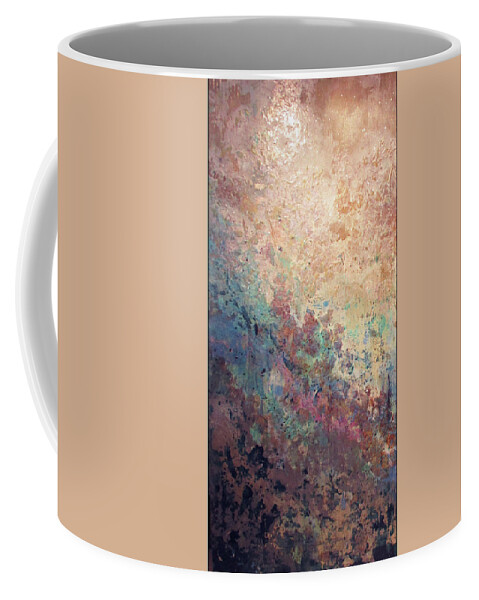 Mica Coffee Mug featuring the painting Illuminated Valley I Diptych by Shadia Derbyshire