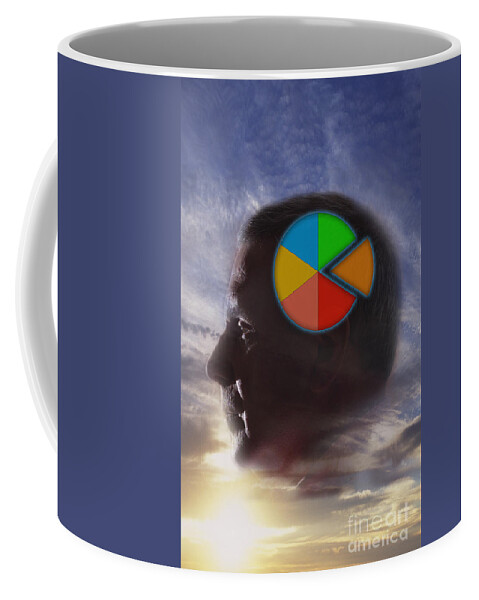 Science Coffee Mug featuring the photograph Illustration Of A Man With Alzheimers by George Mattei