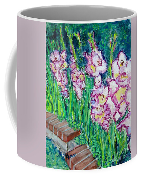 Gladioli Coffee Mug featuring the painting I'm So Glad by Laurie Morgan
