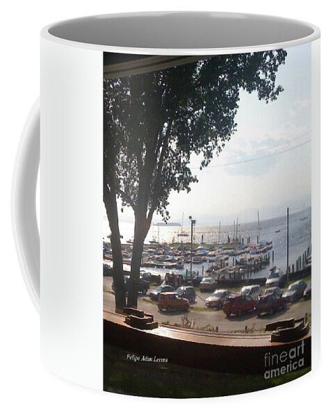 Novel Coffee Mug featuring the photograph Image Included in Queen the Novel - Window View Vermont by Felipe Adan Lerma