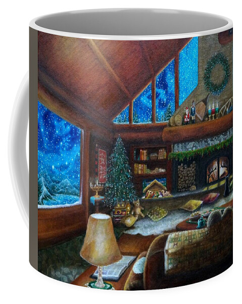 Christmas Coffee Mug featuring the painting Immanuel by Matt Konar