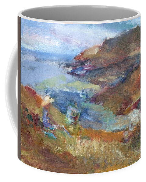 Impressionist Coffee Mug featuring the painting Immersed in the Landscape Painters at Rocky Creek, Quin Sweetman by Quin Sweetman