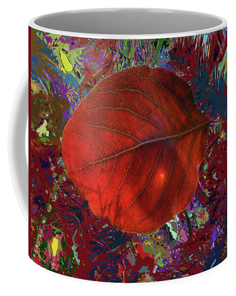 Imposition Of Leaf At The Season Coffee Mug featuring the photograph Imposition Of Leaf At The Season by Kenneth James