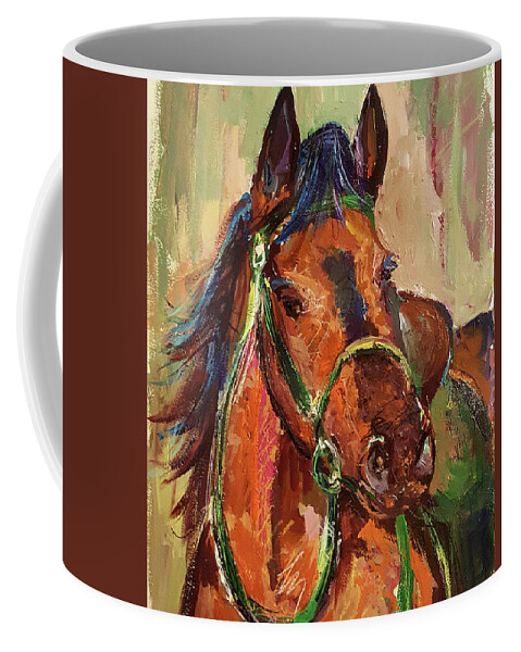 Horse Coffee Mug featuring the painting Impressionist Horse by Janet Garcia