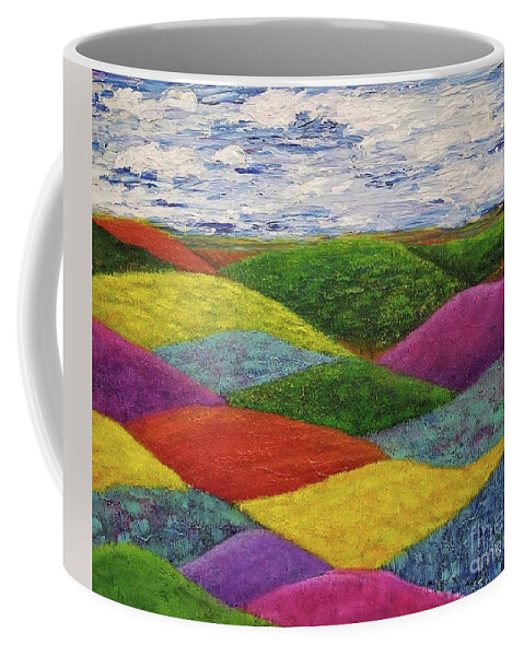 Land. Hills Coffee Mug featuring the painting In a Land far, far Away by Jane Chesnut