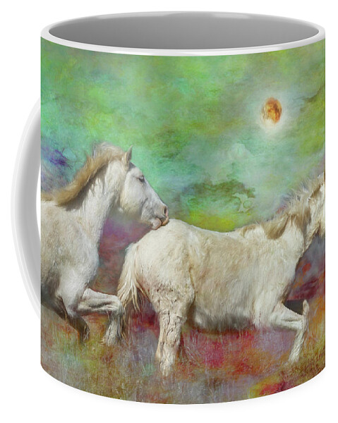 Wild Horses Coffee Mug featuring the photograph In Another Time Another Place... by Belinda Greb