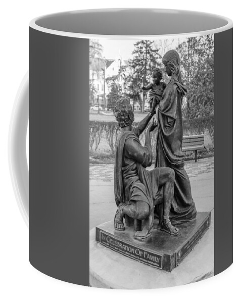 American University Coffee Mug featuring the photograph In Celebration of Family Black and White by John McGraw