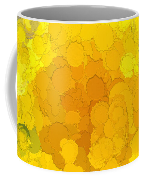 Orange Coffee Mug featuring the digital art In Color Abstract 14 by Cathy Anderson