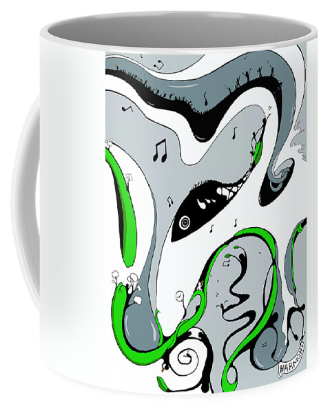 Jazz Coffee Mug featuring the drawing In Harmony by Craig Tilley