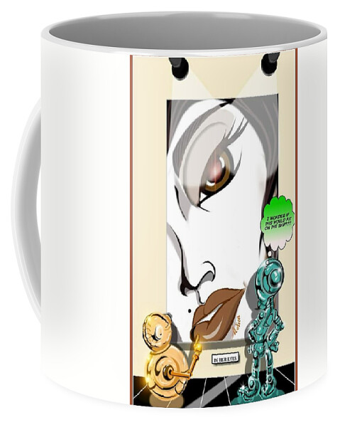 Eyes Coffee Mug featuring the mixed media In Her Eyes by Demitrius Motion Bullock