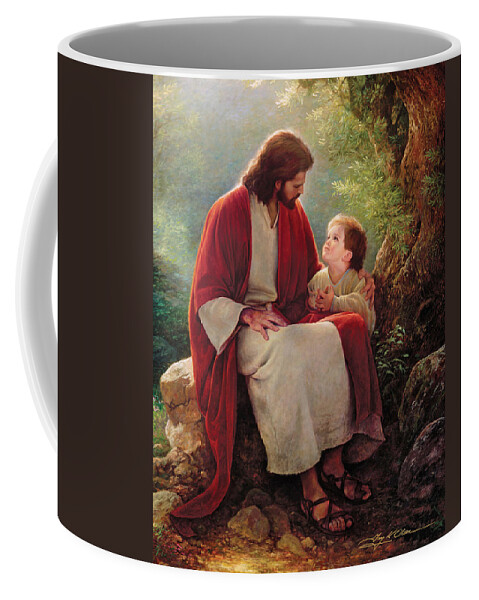 Jesus Coffee Mug featuring the painting In His Light by Greg Olsen