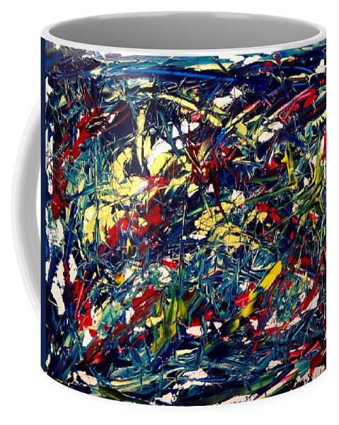 Abstract Painting Coffee Mug featuring the painting In Pattern No.1 by Desmond Raymond