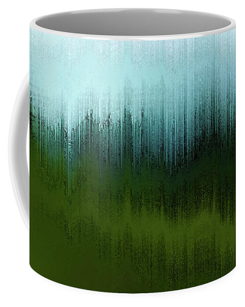Abstract Coffee Mug featuring the digital art In the Black Forest by Gina Harrison