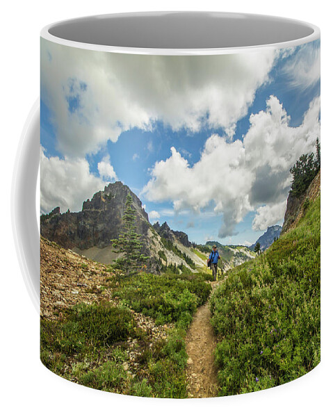 Mount Rainier Coffee Mug featuring the photograph In the Clouds by Doug Scrima