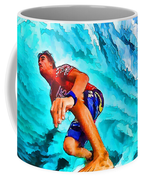 Surfing Coffee Mug featuring the photograph In the Green Room by ABeautifulSky Photography by Bill Caldwell