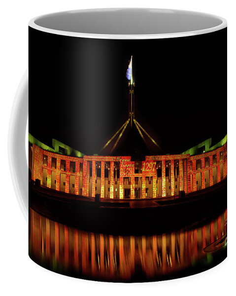 Building Coffee Mug featuring the photograph   In the Light of Magna Carta by Werner Padarin