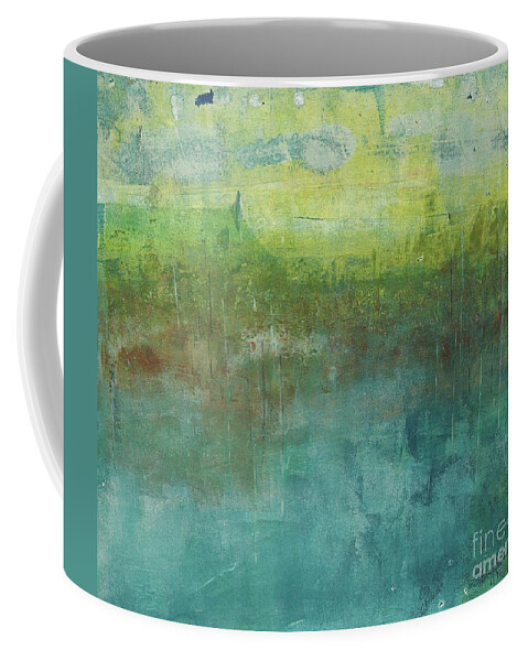 Abstract Coffee Mug featuring the painting Through The Mist 2 by Laurel Englehardt