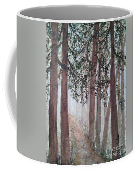 Trees Coffee Mug featuring the painting In the Mist by Susan Nielsen