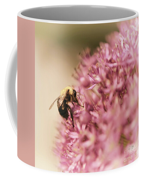 Bee Coffee Mug featuring the photograph In The Pink by Lois Bryan