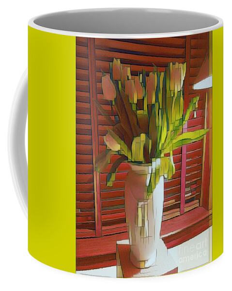 Floral Coffee Mug featuring the photograph In the Pink Tulips by Jodie Marie Anne Richardson Traugott     aka jm-ART