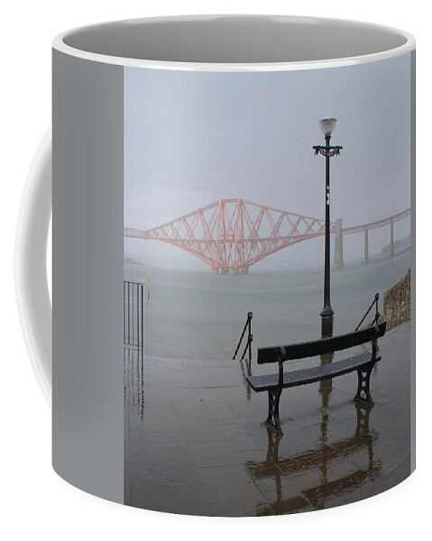 Forth Rail Bridge Coffee Mug featuring the photograph In the rain by Elena Perelman