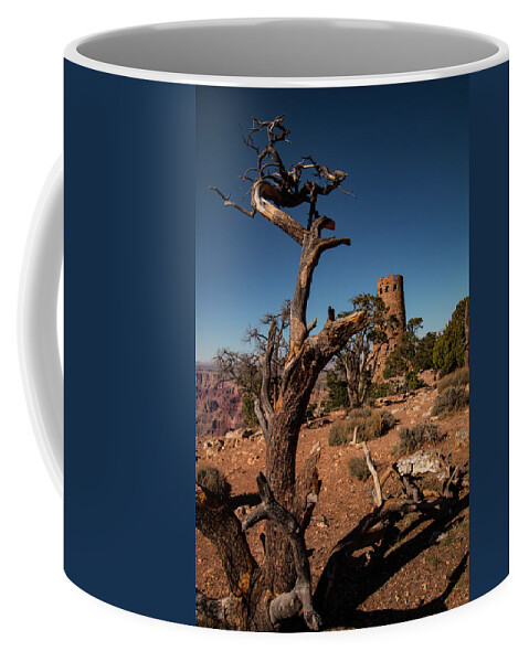 Anmerican West Coffee Mug featuring the photograph Indian Watchtower at Desert View by Jeff Folger