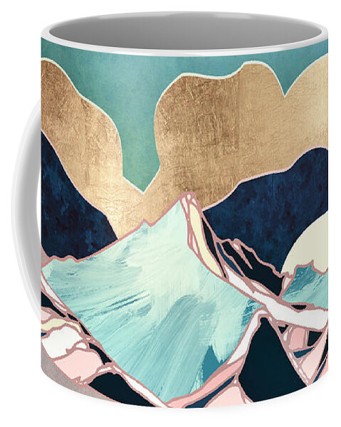 Indigo Coffee Mug featuring the digital art Indigo Spring by Spacefrog Designs