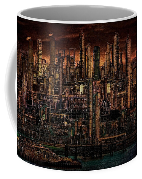Industry Coffee Mug featuring the digital art Industrial Psychosis by Chris Lord