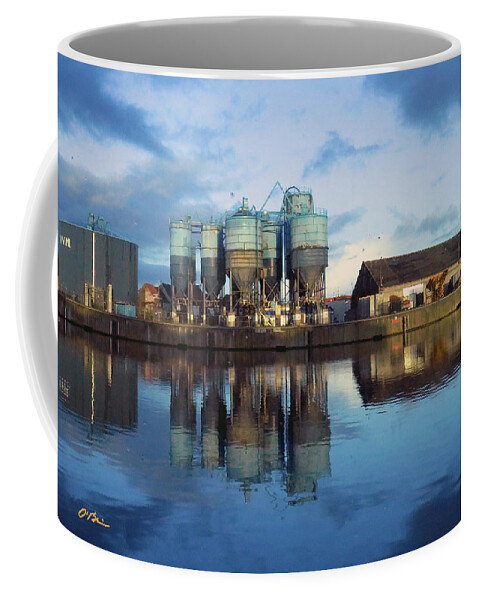 Canal Coffee Mug featuring the photograph Industrial Reflections by Claudia O'Brien