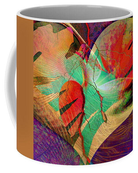 Heart Coffee Mug featuring the digital art Infatuation by Barbara Berney