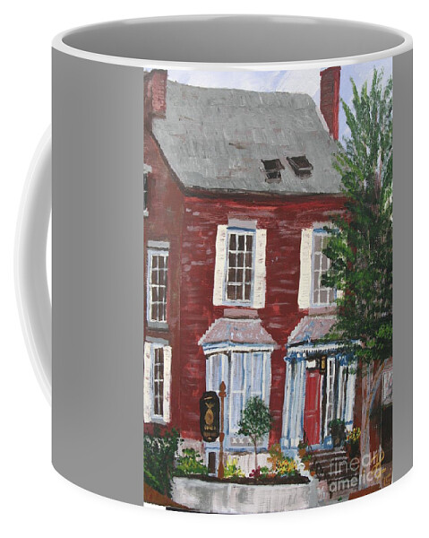 #americana #innsof New England Coffee Mug featuring the painting Inn at Park Spring by Francois Lamothe