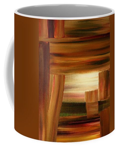 Abstract Coffee Mug featuring the painting Inner Child by Julie Lueders 
