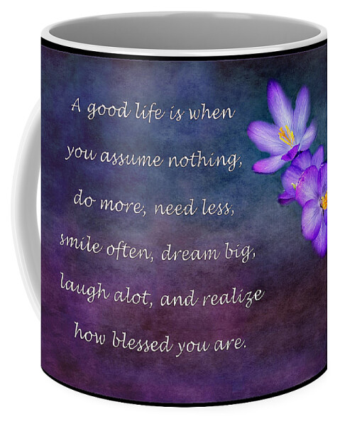 Inspirational Print Coffee Mug featuring the photograph Inner Peace Inspirational Print by Gwen Gibson
