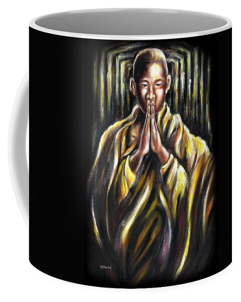 Prayer Coffee Mug featuring the painting Inori Prayer by Hiroko Sakai