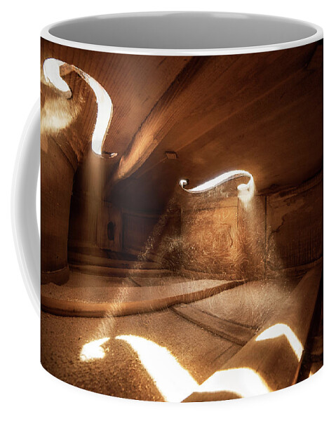 Violin Coffee Mug featuring the photograph Inside Violin III by Adrian Borda