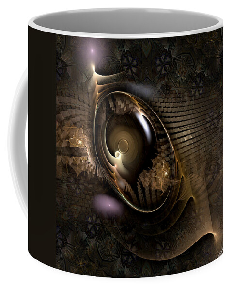 Abstract Coffee Mug featuring the digital art Insight Through Hindsight by Casey Kotas