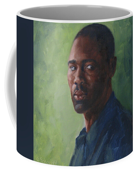 Figurative Coffee Mug featuring the painting Intense Gaze by Connie Schaertl