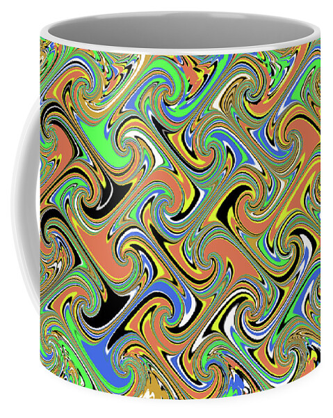 Interesting Curves Abstract Coffee Mug featuring the digital art Interesting Curves Abstract by Tom Janca