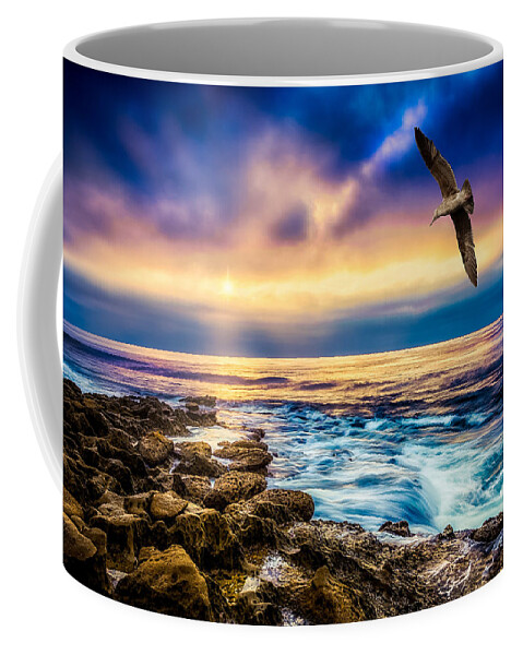 Cloudy Coffee Mug featuring the photograph Into Mist and Light by Rikk Flohr