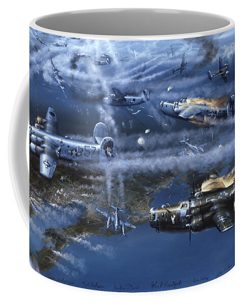 Aviation Art Print Coffee Mug featuring the painting Into The Hornet's Nest by Randy Green