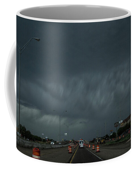 Amarillo Texas Clouds Storm Coffee Mug featuring the photograph Into The Storm by William Kimble
