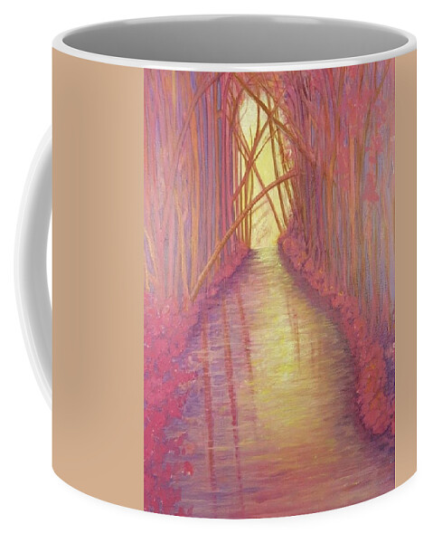#fantasyart #acrylicart #acrylicabstracts #originalartforsale #acrylicartforsale #originalpaintingsforsale Coffee Mug featuring the painting Into the Vortex by Cynthia Silverman