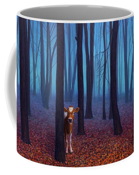 Introvert Coffee Mug featuring the painting Introvert by James W Johnson