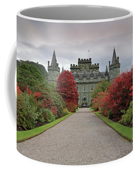 Inveraray Castle Coffee Mug featuring the photograph Inveraray Castle in Autumn by Maria Gaellman